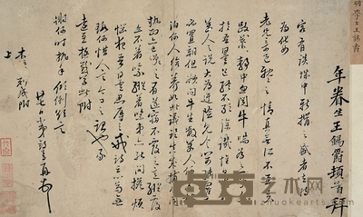 王錫爵(1534~1610) 行書信札 26×41.5cm