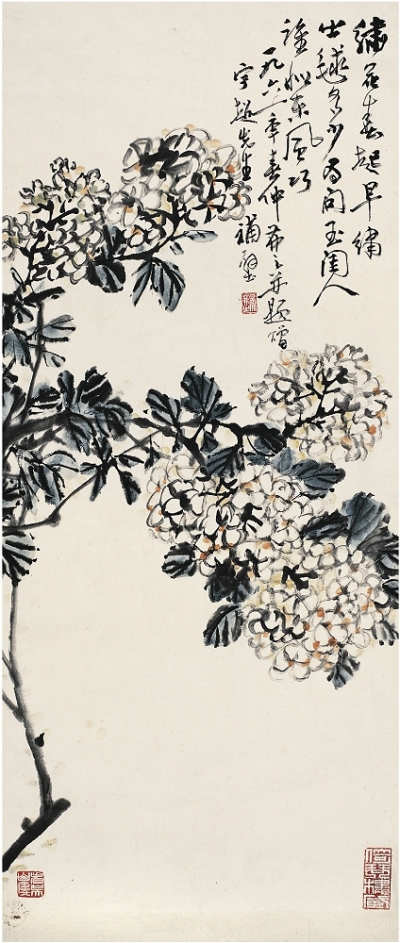 吳茀之（1900～1977） 繡毬花圖