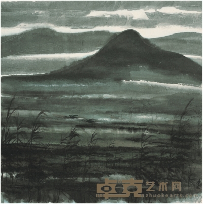 林風眠（1900～1991） 蘆塘秋鶩圖 67×67.5cm
