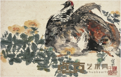 程十髮（1921～2007） 吉上加吉圖 32×50cm