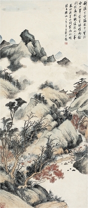 吳華源（1893～1972） 雲山古寺圖