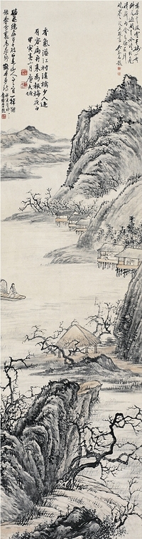 陸 恢（1851～1920） 探梅覓詩圖