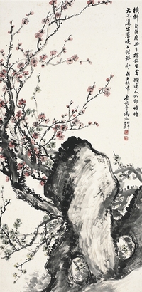 吳 徵（1878～1949） 紅綠梅圖