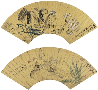 任 薰（1834～1893）朱 偁（1826～1900）花鸟