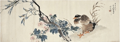 任 薰（1834～1893） 芙蓉水鴨圖