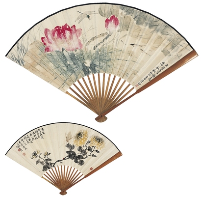 陸抑非（1908～1997）鄧懷農（1894～1986） 花卉草蟲