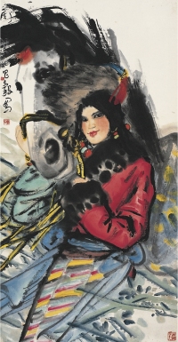 周昌穀（1929～1986） 藏女與馬