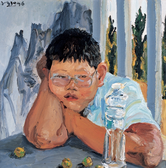 刘小东 1996年作 胖儿子65×65cm