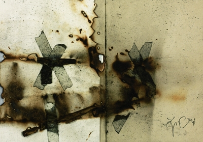 蔡国强 1994年 为万里长城延长一万米22×30cm