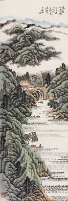 宋玉麟 富春山色图 立轴