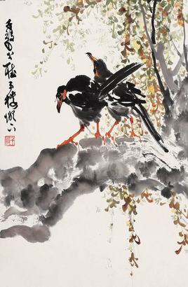 陈子毅 喜上凌霄 立轴