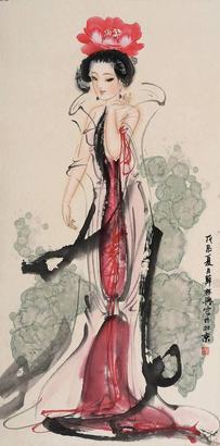 薛林兴 仕女 镜心
