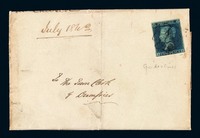 1843年寄英国佩斯利（paisley）实寄封一件