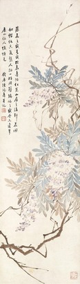 陈鸿寿 紫藤 立轴