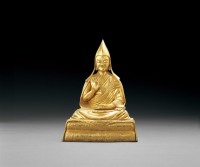 清中期 铜鎏金六世班禅坐像