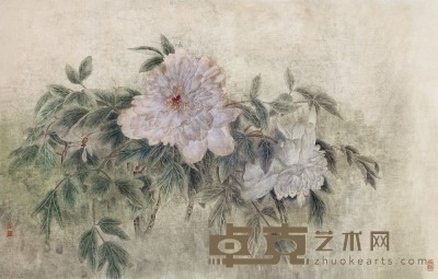 江宏伟 甲戌（1994年）作 白芍药 镜心 62.8×98.8cm