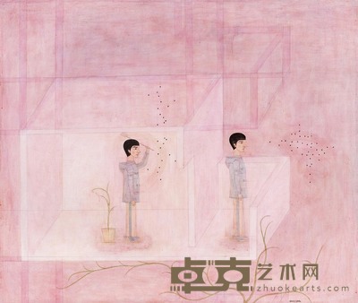 王亚强 2004年作 两个假想的敌人 110×130cm