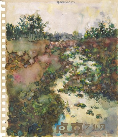 刘炜 2004年作 溪滩 28×24cm