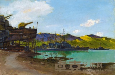 杨秋人 1962年作 港内(三) 36×55cm