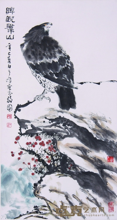 《花鸟》立轴 89×48cm