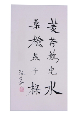 《书法》条幅镜心