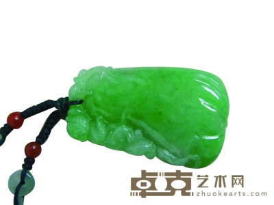 翡翠瓜猴挂件 长：3.7cm