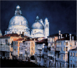 陈逸飞 1990年作 威尼斯风景77×86.5cm