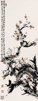 竹石玉兰