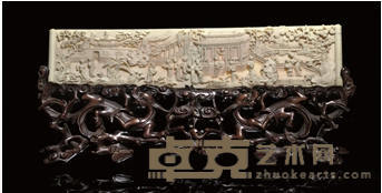 A CARVED IVORY PLAQUE, 19TH CENTURY 29cm