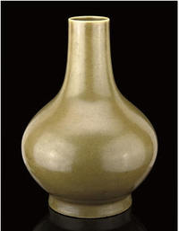 A TEADUST GLAZED BOTTLE VASE, GUANGXU MARK AND PROBABLY OF THE PERIOD (1875-1908)