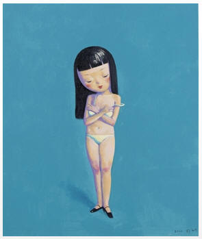 刘野 (b. 1964) Beautiful Girl45 x 38.1 cm