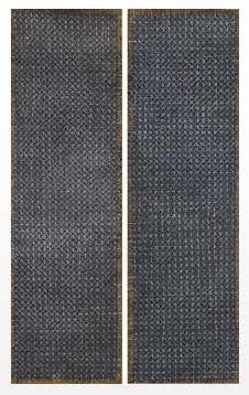 丁乙(b. 1962) Appearance of the Crosses: 97-B7 and 97-B8295.2 x 114.3 cm