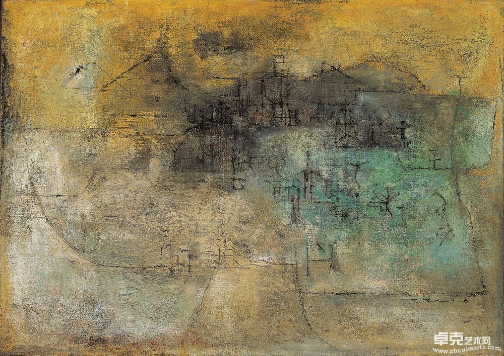 赵无极 约1982-1953年作 风景65×92cm