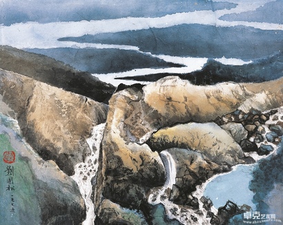 刘国松 1975年作 山南山北