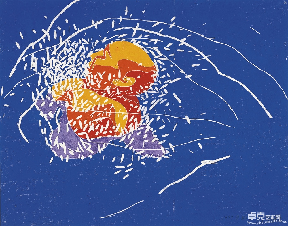 方力钧 1997年作 1997NO.4119.8×151.5cm