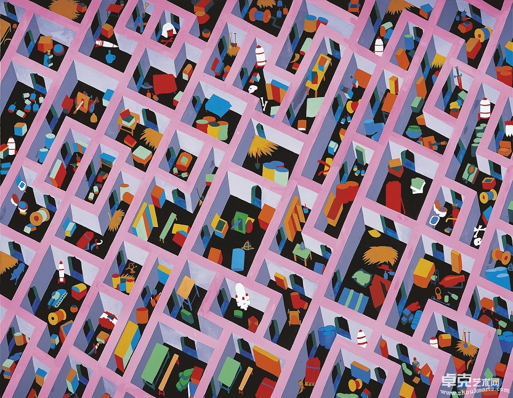 岳敏君 2006年作 迷宫220.5×284.5㎝
