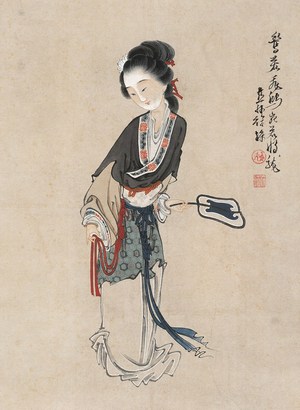 徐燕孙(1898-1961) 仕女 立轴