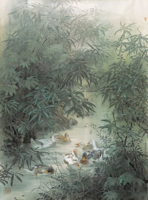 刘刚(b.1964) 鸭戏图 镜片