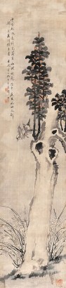 刘锡玲(1848-1923) 花鸟 立轴