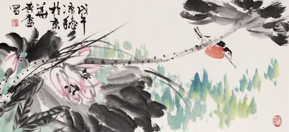 许麟庐(b.1916) 花鸟 镜片