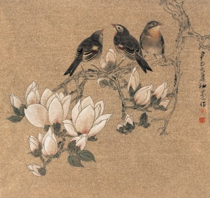 郭汝愚(b.1941) 花鸟 立轴