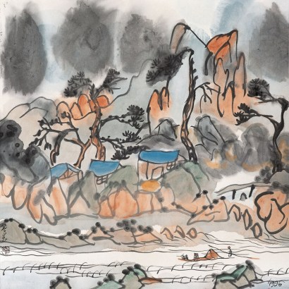 李华生(b.1944) 山水 镜片