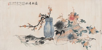 张子祥(1803-1886) 清供图 镜片