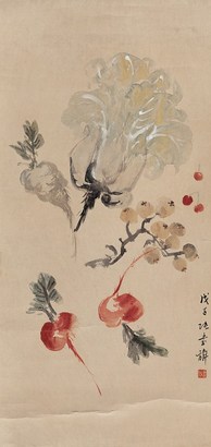 张书旂(1900-1957) 蔬果图 立轴