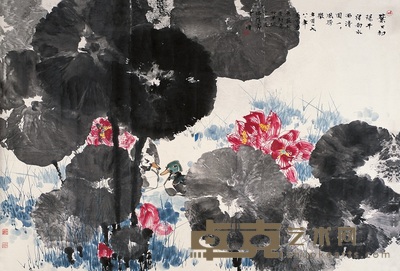 林墉 荷花 镜心 136×201cm