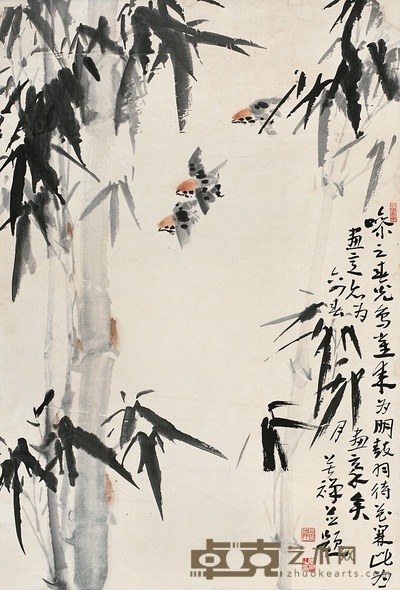 李苦禅 春光图 立轴 98×68cm