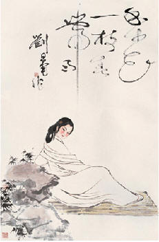 刘旦宅 梨花一枝春带雨 立轴102×67cm