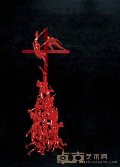 石立峰 2005年作 十字架 180×100cm
