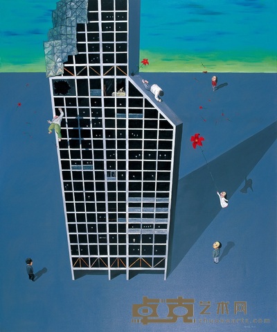 杨武铭 2008年作 楼房故事 150×180cm