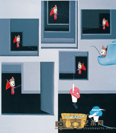 李治 2008年作 中国戏——离别 130×150cm